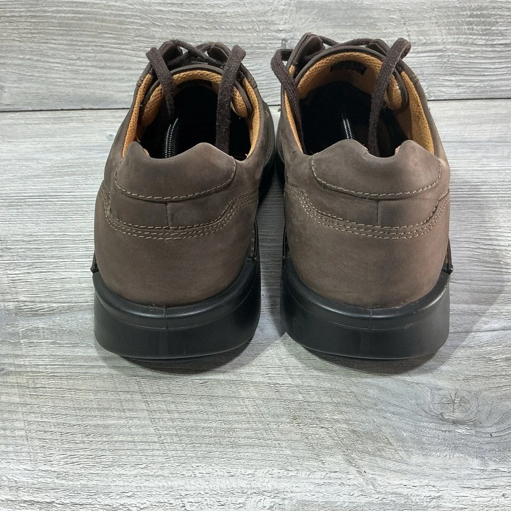 Ecco Fusion II Moc Cocoa Brown Leather Casual Lace Up Mens Shoes Size 13 EU 47